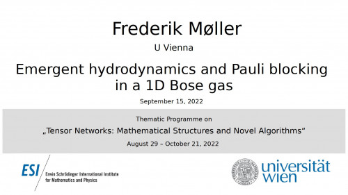 Preview of Frederik Møller - Emergent hydrodynamics and Pauli blocking in a 1D Bose gas