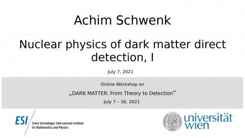 Preview of Achim Schwenk - Nuclear physics of dark matter direct detection, I