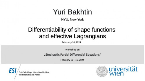 Preview of Yuri Bakhtin - Differentiability of shape functions and effective Lagrangians