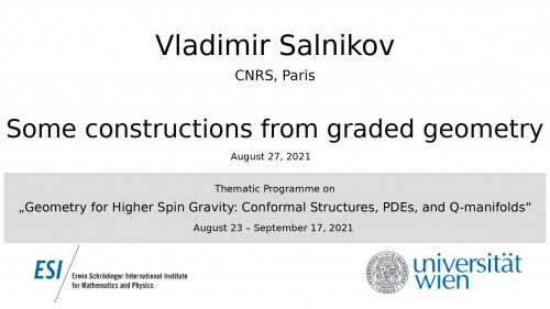 Preview of Vladimir Salnikov - Some constructions from graded geometry
