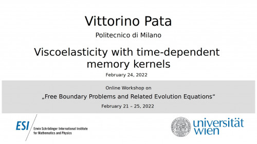 Preview of Vittorino Pata - Viscoelasticity with time-dependent memory kernels
