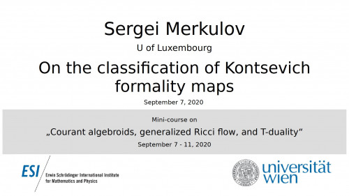 Preview of Sergei Merkulov - On the classification of Kontsevich formality maps