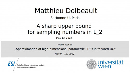 Preview of Matthieu Dolbeault - A sharp upper bound for sampling numbers in L_2