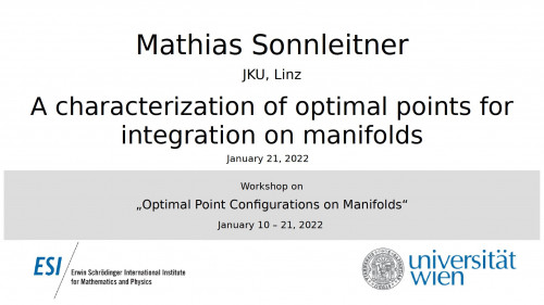 Preview of Mathias Sonnleitner - A characterization of optimal points for integration on manifolds