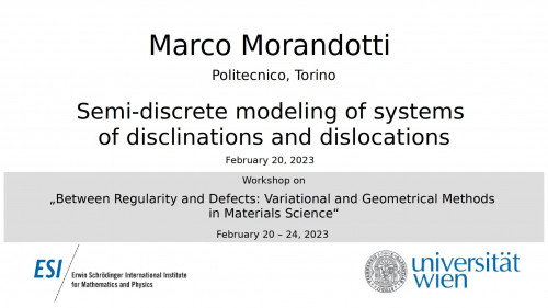 Preview of Marco Morandotti - Semi-discrete modeling of systems of disclinations and dislocations