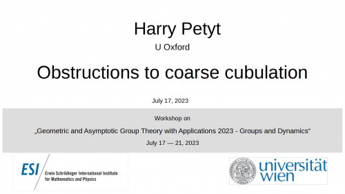 Preview of Harry Petyt - Obstructions to coarse cubulation