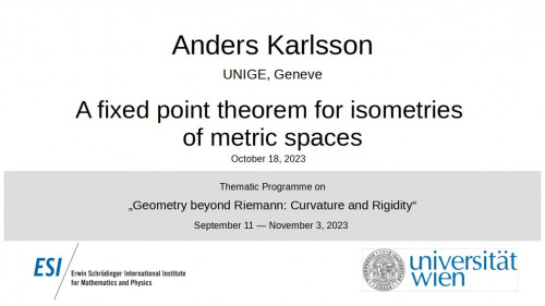 Preview of Anders Karlsson - A fixed point theorem for isometries of metric spaces