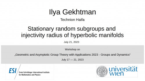 Preview of Ilya Gekhtman - Stationary random subgroups and injectivity radius of hyperbolic manifolds