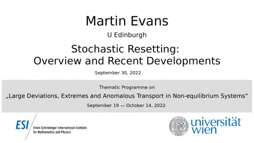 Preview of Martin Evans - Stochastic Resetting: Overview and Recent Developments
