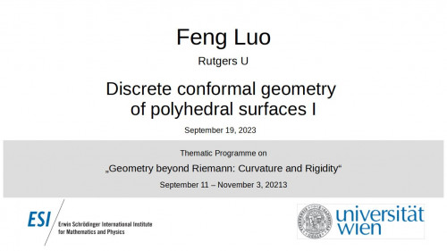Preview of Feng Luo - Discrete conformal geometry of polyhedral surfaces I