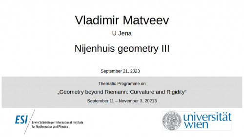 Preview of Vladimir Matveev - Nijenhuis geometry III
