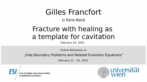 Preview of Gilles Francfort - Fracture with healing as a template for cavitation