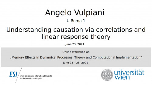 Preview of Angelo Vulpiani - Understanding causation via correlations and linear response theory