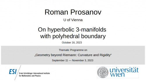 Preview of Roman Prosanov - On hyperbolic 3-manifolds with polyhedral boundary