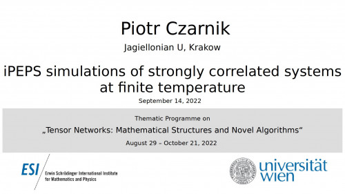 Preview of Piotr Czarnik - iPEPS simulations of strongly correlated systems at finite temperature