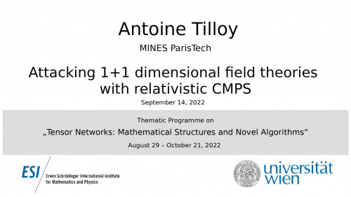 Preview of Antoine Tilloy - Attacking 1+1 dimensional field theories with relativistic CMPS