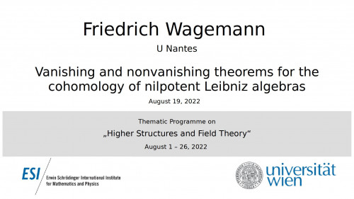 Preview of Friedrich Wagemann - Vanishing and nonvanishing theorems for the cohomology of nilpotent Leibniz algebras