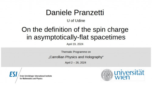 Preview of Daniele Pranzetti - On the definition of the spin charge in asymptotically-flat spacetimes