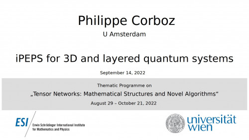 Preview of Philippe Corboz - iPEPS for 3D and layered quantum systems