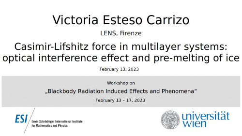 Preview of Victoria Esteso Carrizo - Casimir-Lifshitz force in multilayer systems: optical interference effect and pre-melting of ice