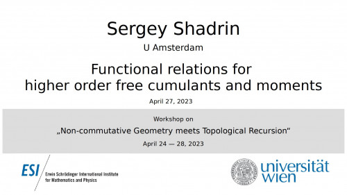 Preview of Sergey Shadrin - Functional relations for higher order free cumulants and moments