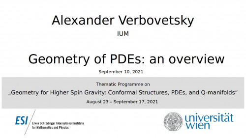 Preview of Alexander Verbovetsky - Geometry of PDEs: an overview