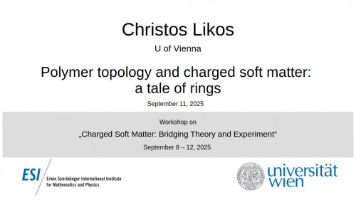 Preview of Christos Likos - Polymer topology and charged soft matter: a tale of rings