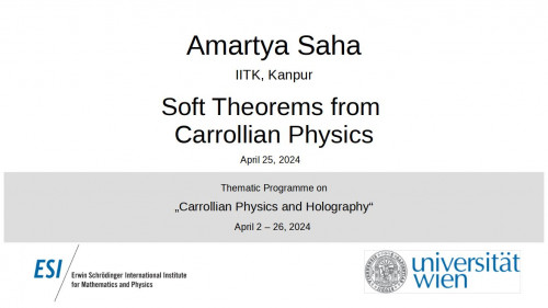 Preview of Amartya Saha - Soft Theorems from Carrollian Physics