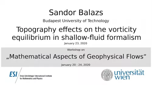 Preview of Sandor Balazs - Topography effects on the vorticity equilibrium in shallow-fluid formalism