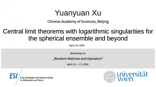 Preview of Yuanyuan Xu - Central limit theorems with logarithmic singularities for the spherical ensemble and beyond