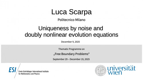 Preview of Luca Scarpa - Uniqueness by noise and doubly nonlinear evolution equations
