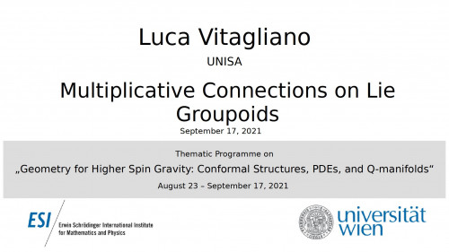 Preview of Luca Vitagliano - Multiplicative Connections on Lie Groupoids
