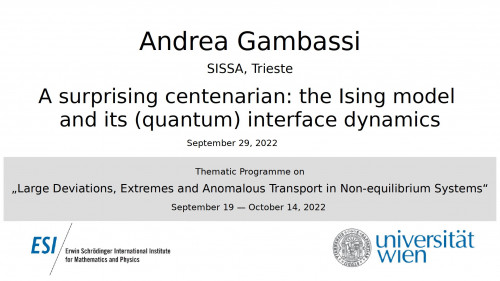 Preview of Andrea Gambassi - A surprising centenarian: the Ising model and its (quantum) interface dynamics