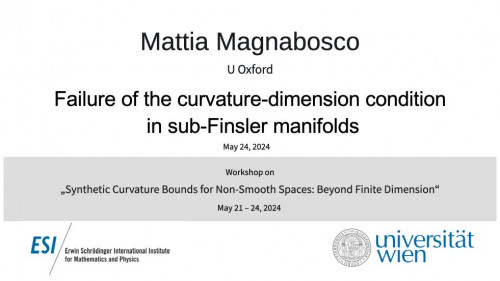 Preview of Mattia Magnabosco - Failure of the curvature-dimension condition in sub-Finsler manifolds