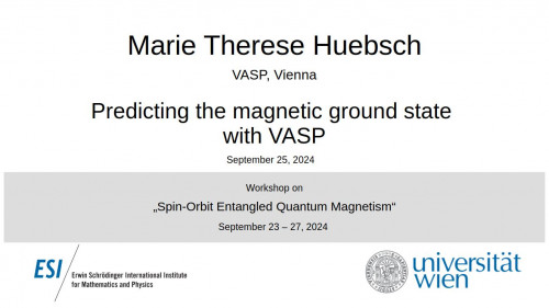 Preview of Marie Therese Huebsch - Predicting the magnetic ground state with VASP