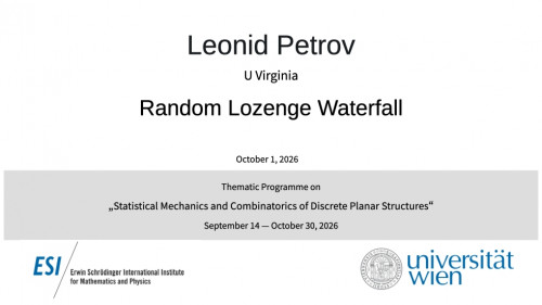 Preview of Leonid Petrov - Random Lozenge Waterfall