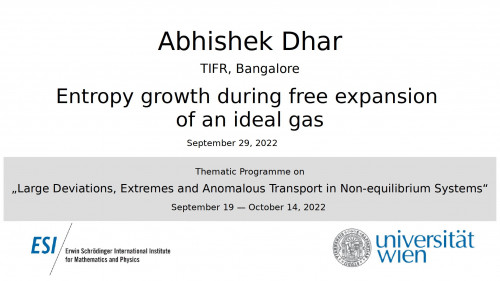 Preview of Abhishek Dhar - Entropy growth during free expansion of an ideal gas