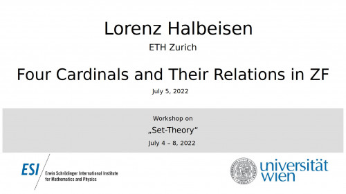 Preview of Lorenz Halbeisen - Four Cardinals and Their Relations in ZF