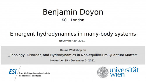 Preview of Benjamin Doyon - Emergent hydrodynamics in many-body systems