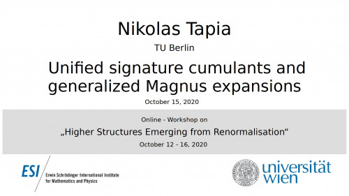 Preview of Nikolas Tapia - Unified signature cumulants and generalized Magnus expansions