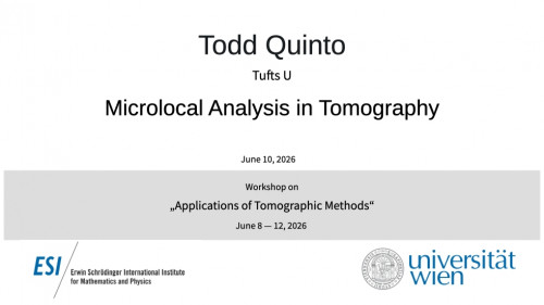 Preview of Todd Quinto - Microlocal Analysis in Tomography