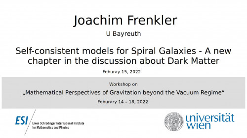 Preview of Joachim Frenkler - Self-consistent models for Spiral Galaxies - A new chapter in the discussion about Dark Matter