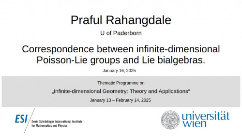 Preview of Praful Rahangdale- Correspondence between infinite-dimensional Poisson-Lie groups and Lie bialgebras