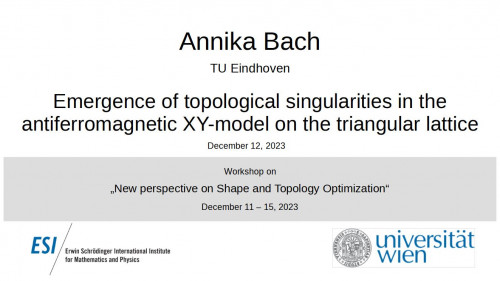 Preview of Annika Bach - Emergence of topological singularities in the antiferromagnetic XY-model on the triangular lattice