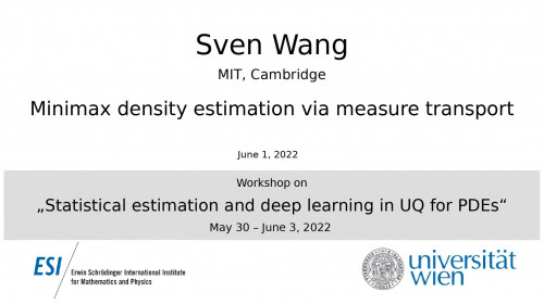 Preview of Sven Wang - Minimax density estimation via measure transport