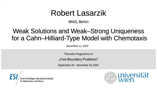 Preview of Robert Lasarzik - Weak Solutions and Weak–Strong Uniqueness for a Cahn–Hilliard-Type Model with Chemotaxis