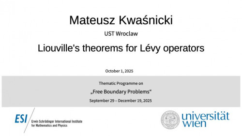 Preview of Mateusz Kwaśnicki - Liouville's theorems for Lévy operators