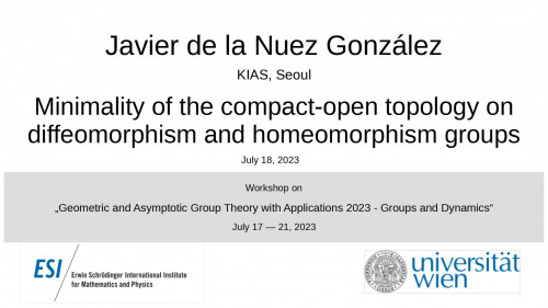 Preview of Javier de la Nuez González - Minimality of the compact-open topology on diffeomorphism and homeomorphism groups