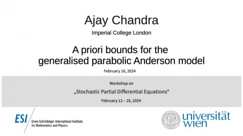 Preview of Ajay Chandra - A priori bounds for the generalised parabolic Anderson model