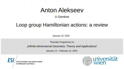 Preview of Anton Alekseev - Loop group Hamiltonian actions: a review